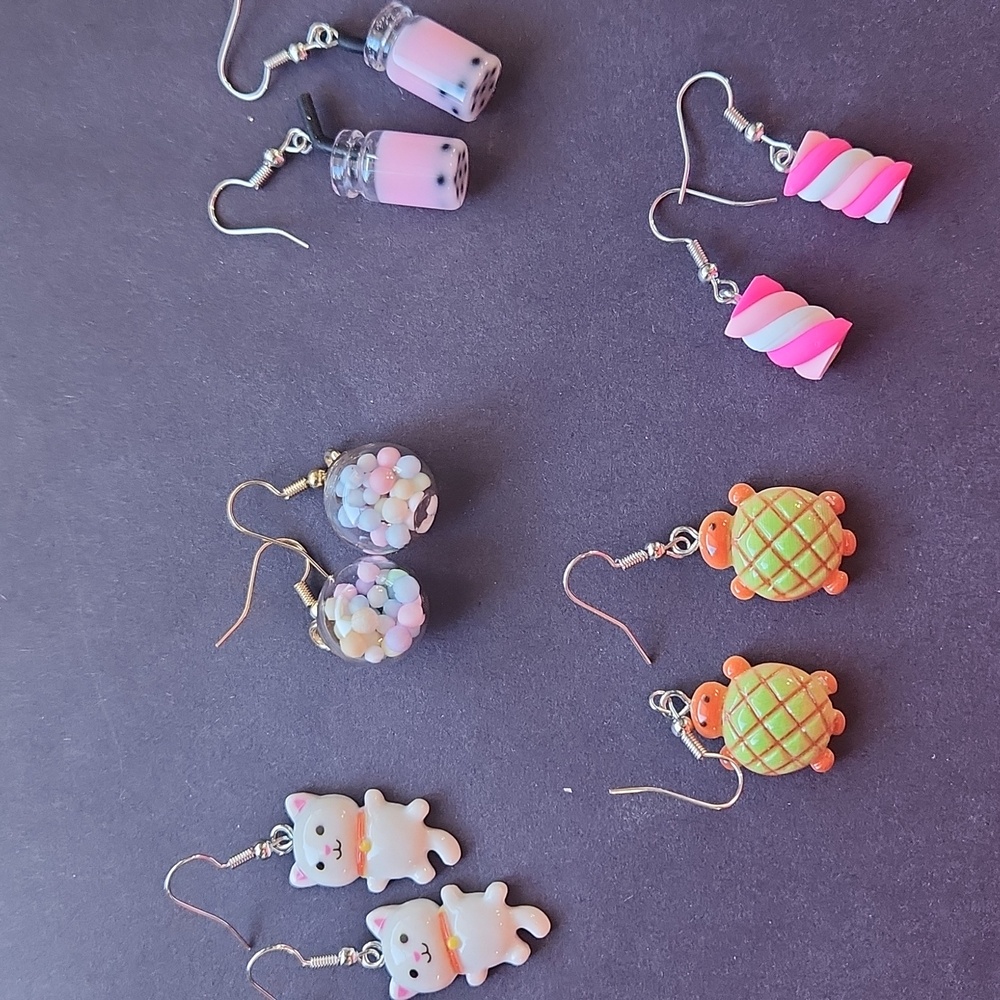 Cute Earrings Set - 5 Pairs NEW